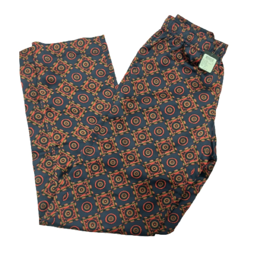 🆕 Club Monaco Pajama Lounge Pants 00 XS Printed Twill Pantalons Red Patt…